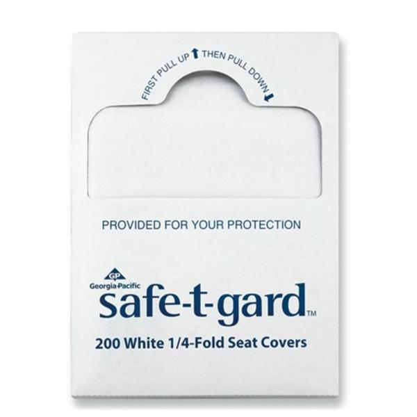 Cover Toilet Seat Safe-T-Gard White 200/Bx, 25 BX/CA